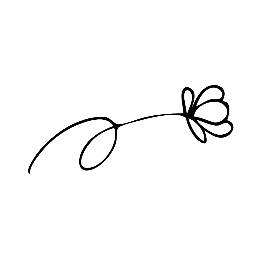 Line drawing of a simple flower