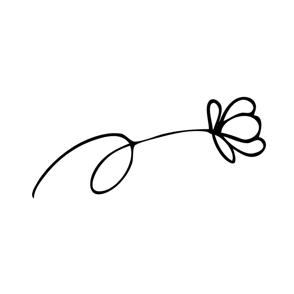 Line drawing of a simple flower